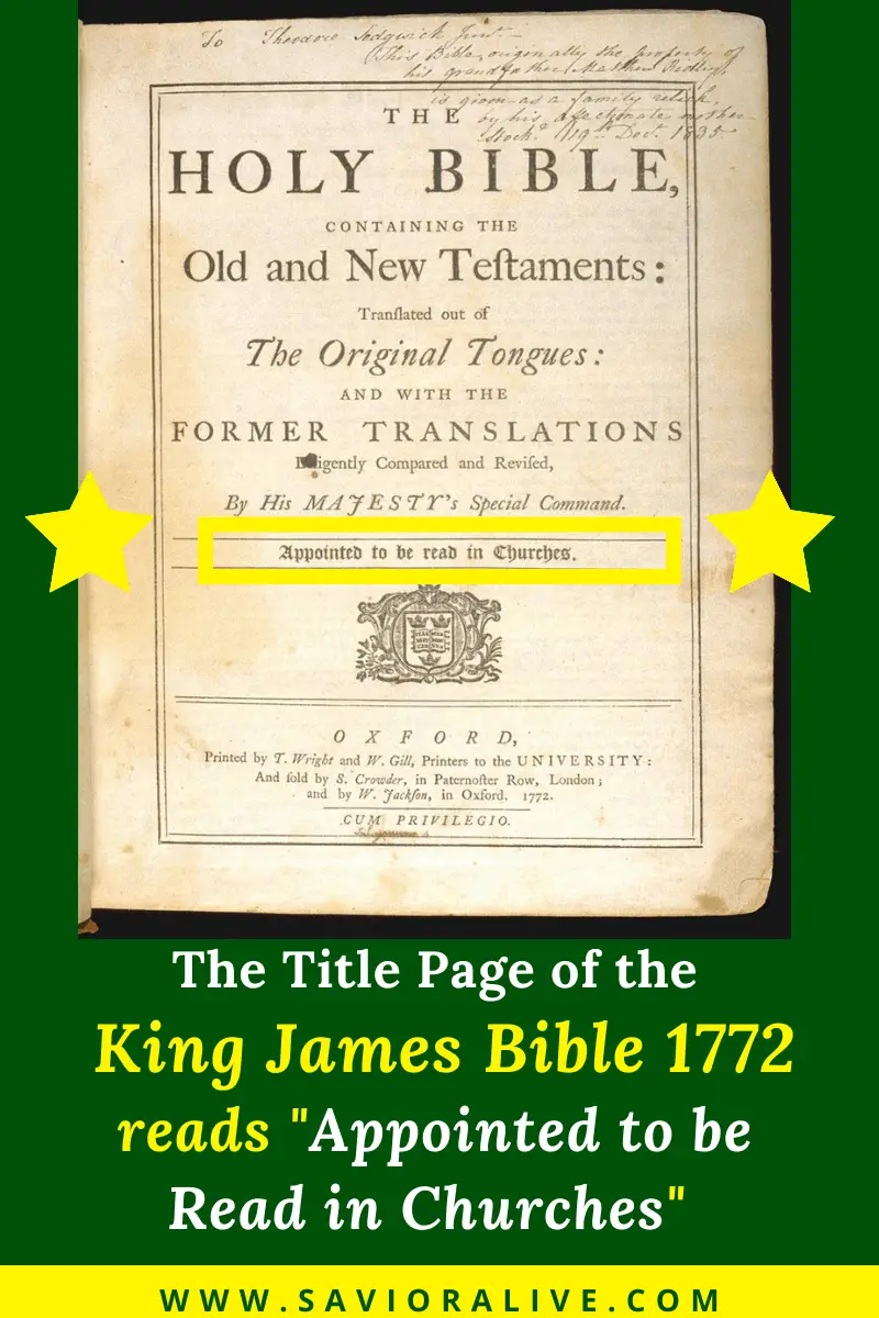 _King James Bible 1772 was meant to be read aloud